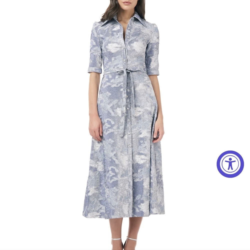 Theia Shirt Dress - Picture 2 of 11
